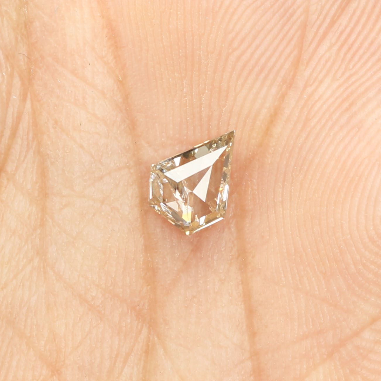 0.69 CT Natural Loose Shield Shape Diamond Brown Color Shield Cut Diamond 5.20 MM Natural Loose Brown Color Shield Rose Cut Diamond LQ4975