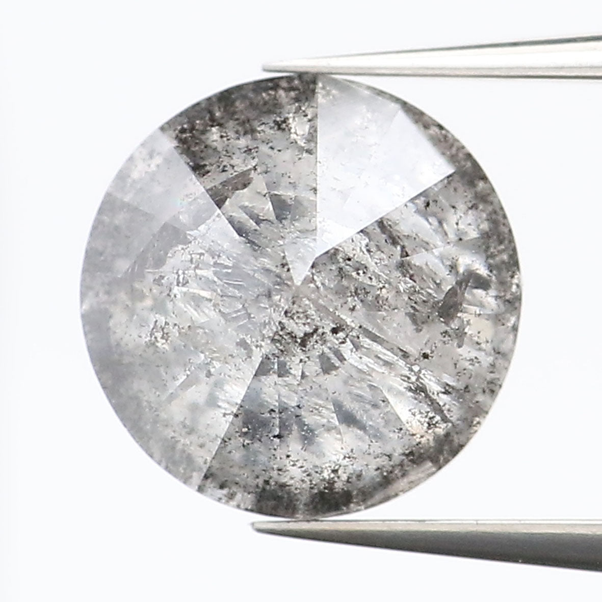 1.44 Ct Natural Loose Round Shape Diamond Salt And Pepper Round Cut Diamond 6.90 MM Natural Loose Diamond Round Brilliant Cut Diamond LQ9352