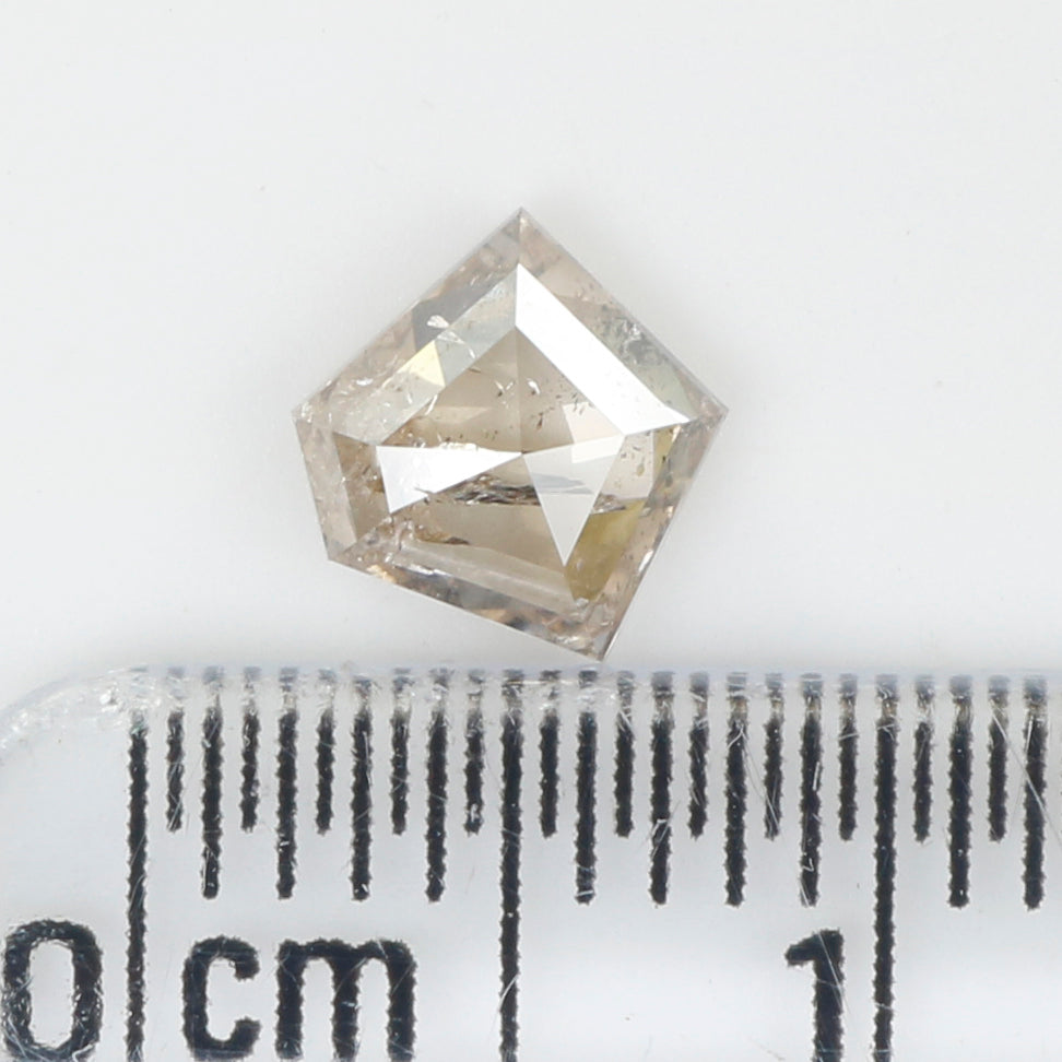 0.63 Ct Natural Loose Pentagon Shape Diamond Brown Color Pentagon Cut Diamond 5.70 MM Natural Brown Diamond Pentagon Rose Cut Diamond LQ044