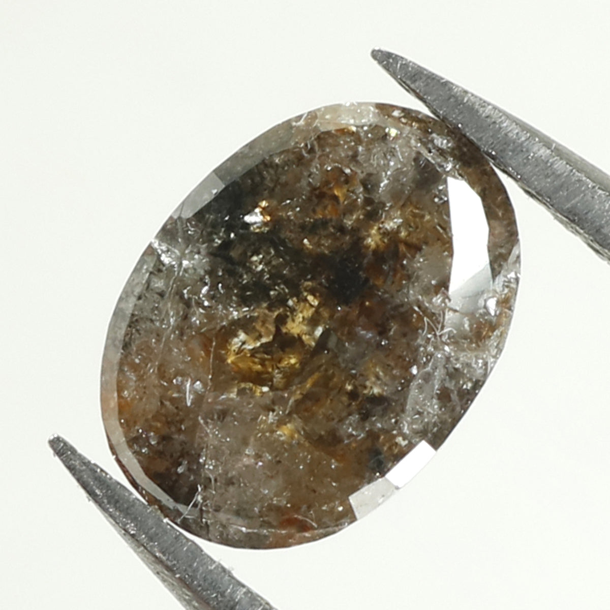 1.59 Ct Natural Loose Diamond, Oval Diamond, Black Diamond,Brown Diamond, Antique Diamond, Rustic Diamond, Real Diamond KDL325