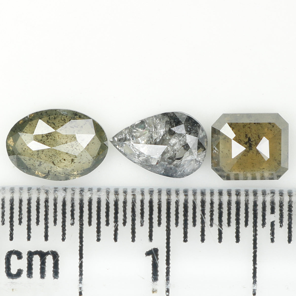 1.25 Ct Natural Loose Diamond, Mix Shape, Black Diamond, Pear Diamond, Emerald Diamond, Oval Diamond, Rustic Diamond KDL005