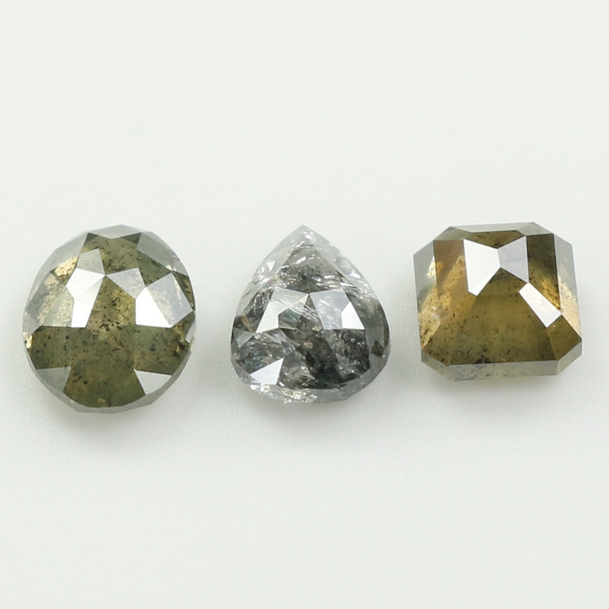 1.25 Ct Natural Loose Diamond, Mix Shape, Black Diamond, Pear Diamond, Emerald Diamond, Oval Diamond, Rustic Diamond KDL005