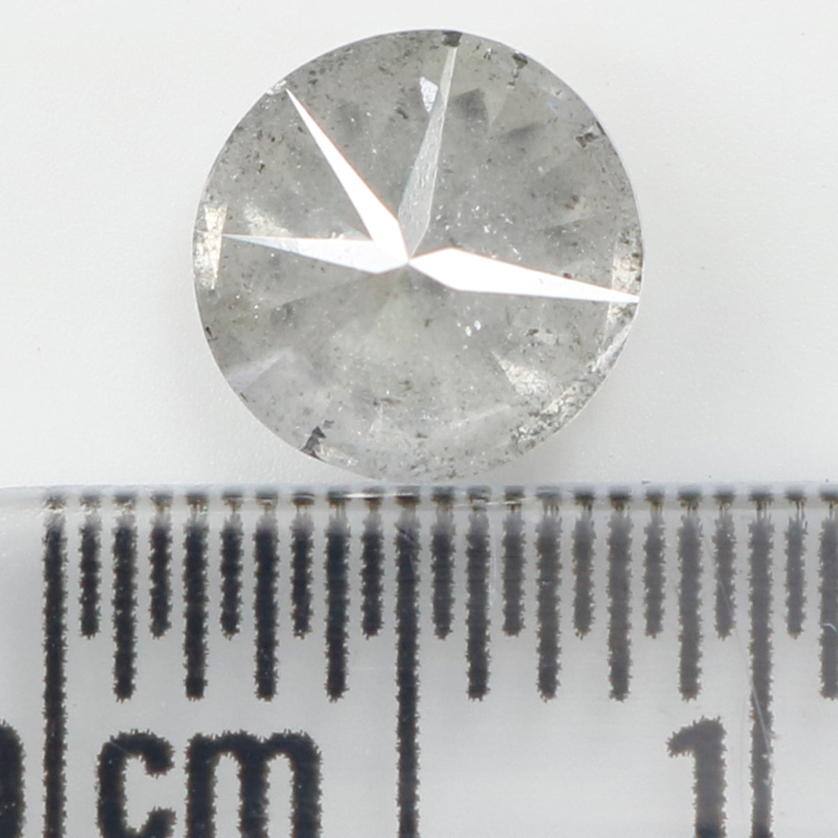 1.03 CT Natural Loose Round Shape Diamond Salt And Pepper Round Cut Diamond 6.40 MM Natural Grey Color Round Brilliant Cut Diamond LQ623