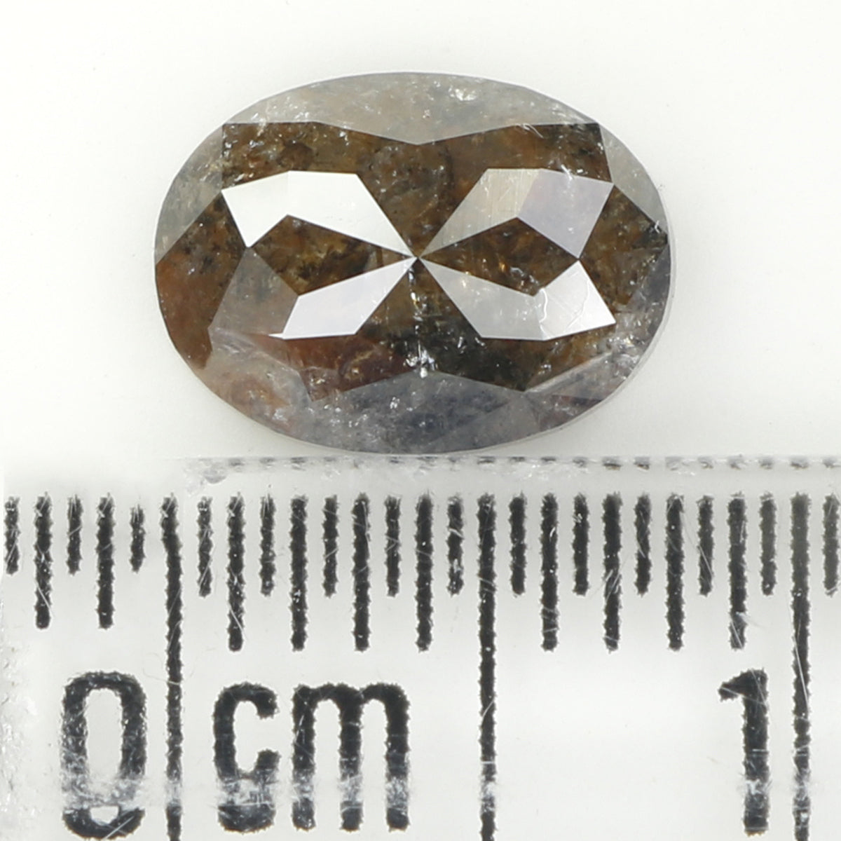 1.59 Ct Natural Loose Diamond, Oval Diamond, Black Diamond,Brown Diamond, Antique Diamond, Rustic Diamond, Real Diamond KDL325