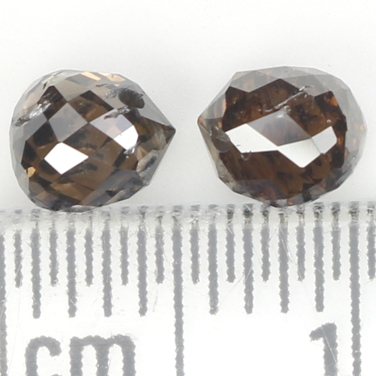 1.30 Ct Natural Loose Briolette Shape Diamond Brown Color Drop Diamond 4.70 MM Natural Loose Brown Color Briolette Rose Cut Diamond LQ125