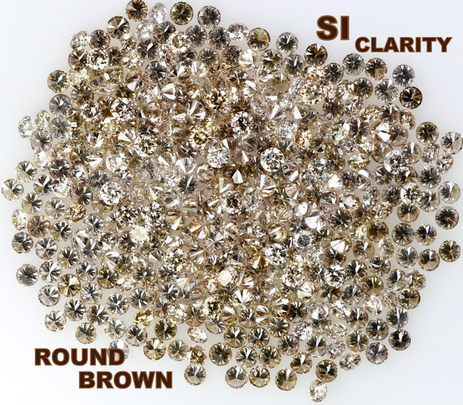 Natural sale Loose Diamond Round L - M Brown Color VS-SI Clarity 5-50 Pcs 1.30 MM Loose Diamond 100% Real Diamond