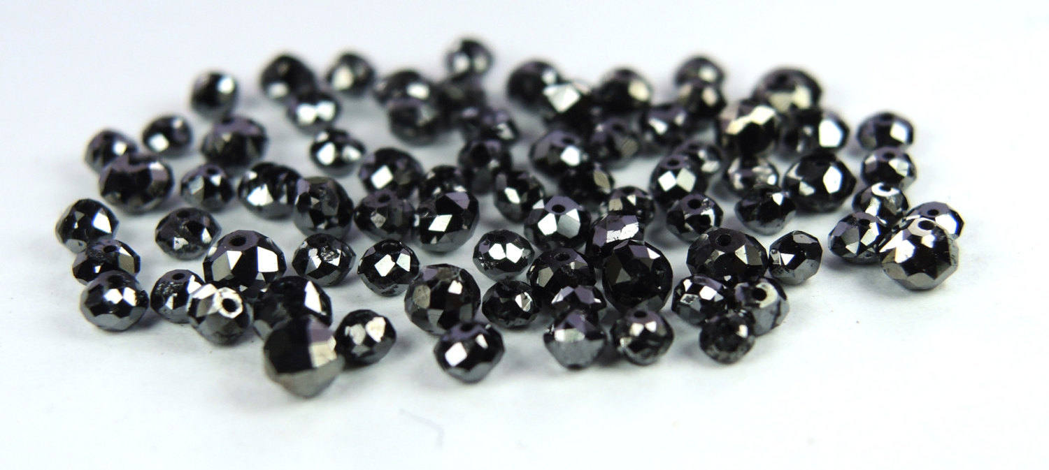 Natural Loose Diamond Round Beads Fancy Ice Gray Color I1 I3 Clarity 1.50  to 3.10 MM 10 Pcs Lot Q51-1