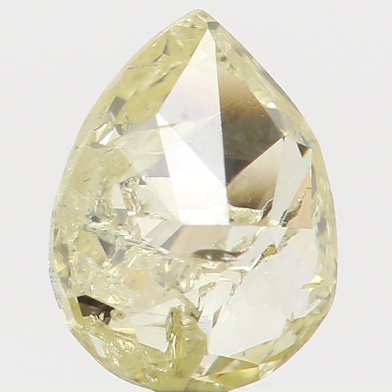 Natural Loose Diamond Pear Yellow Color I2 Clarity 4.40 MM 0.21 Ct L5588