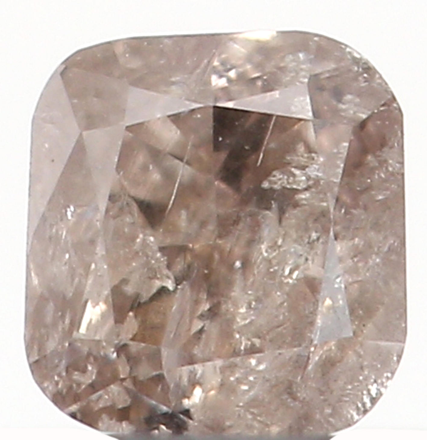 Natural Loose Diamond Cushion Brown Color I2 Clarity 2.80 MM 0.13 Ct KR986