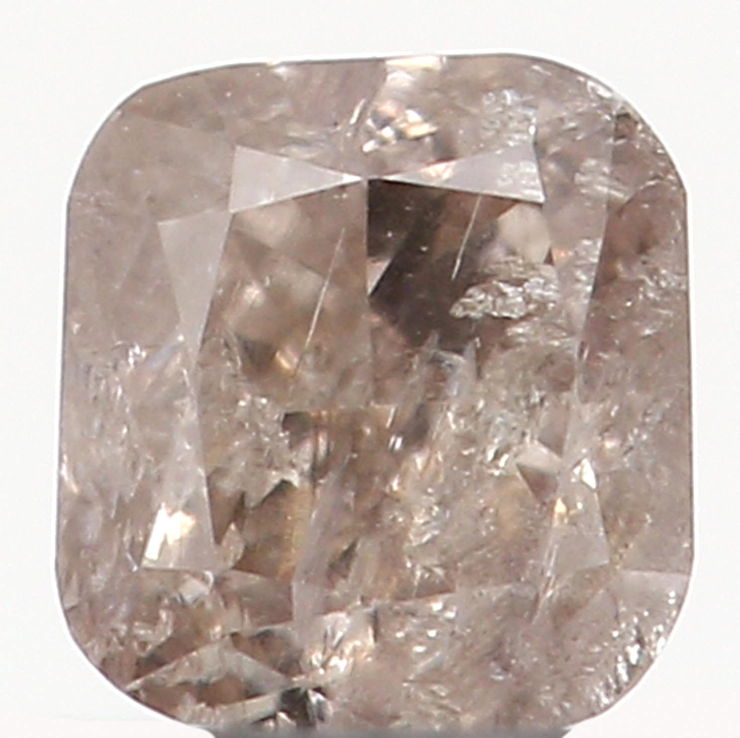 Natural Loose Diamond Cushion Brown Color I2 Clarity 2.80 MM 0.13 Ct KR986