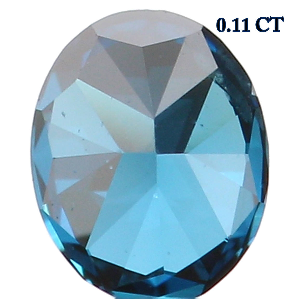 Natural Loose Diamond Oval Blue Color SI1 Clarity 3.20 MM 0.11 Ct KR924