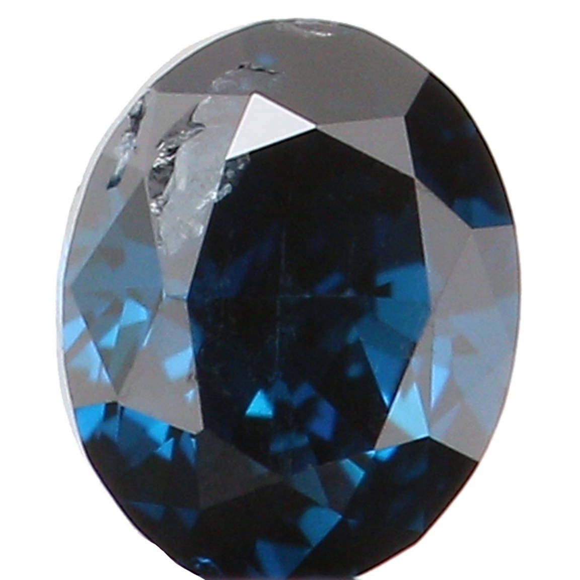 Natural Loose Diamond Oval Blue Color SI1 Clarity 3.20 MM 0.11 Ct KR924