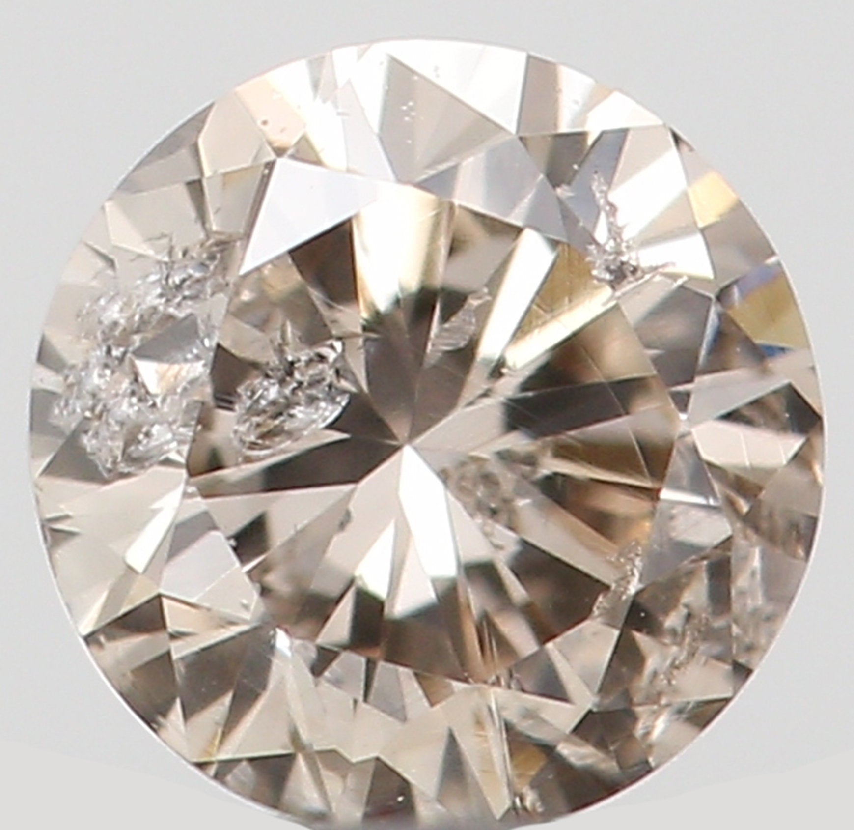 Natural Loose Diamond Round Brown Color I1 Clarity 3.40 MM 0.16 Ct KR1010