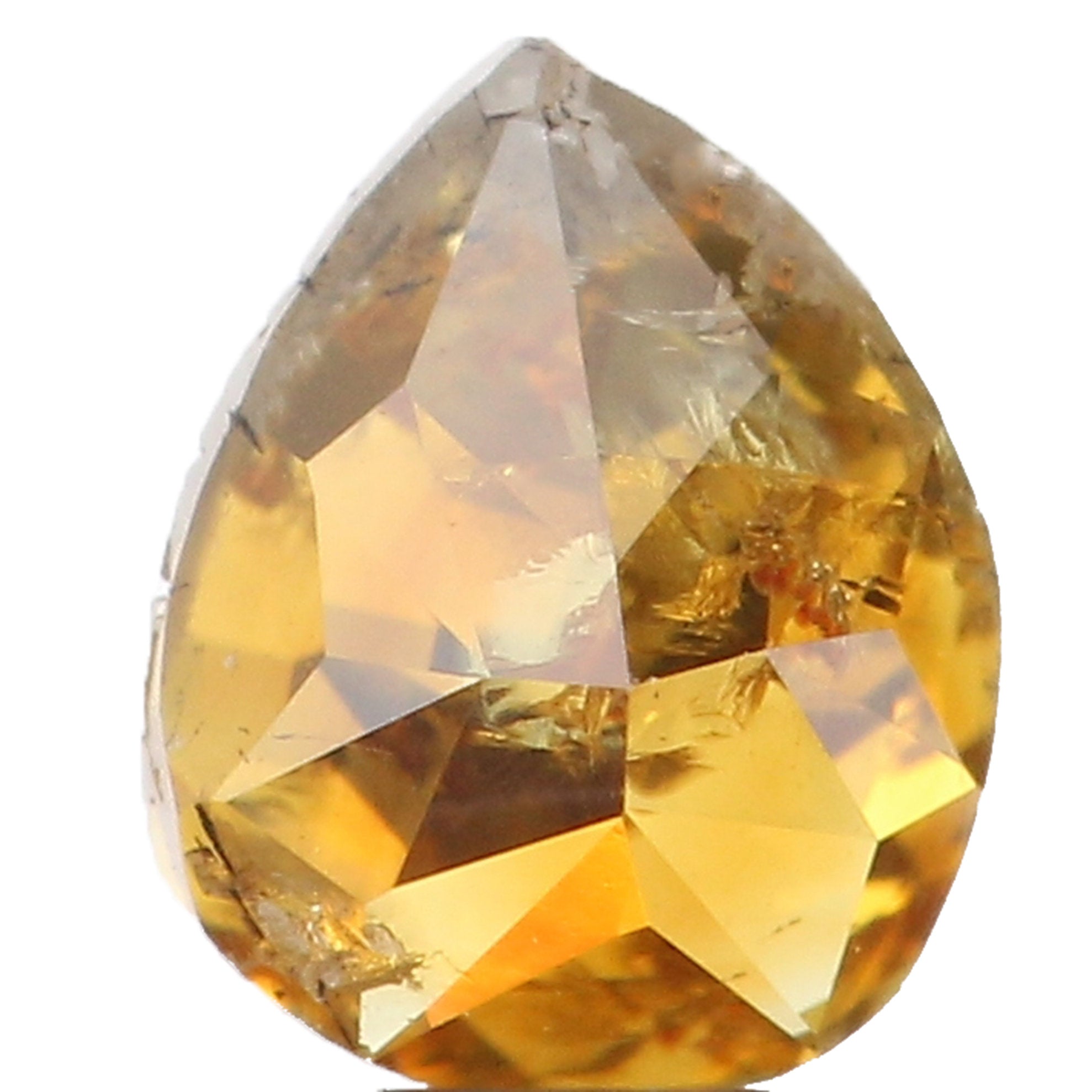 Natural Loose Diamond Pear Brown Color I1 Clarity 4.10 MM 0.24 Ct KR1045