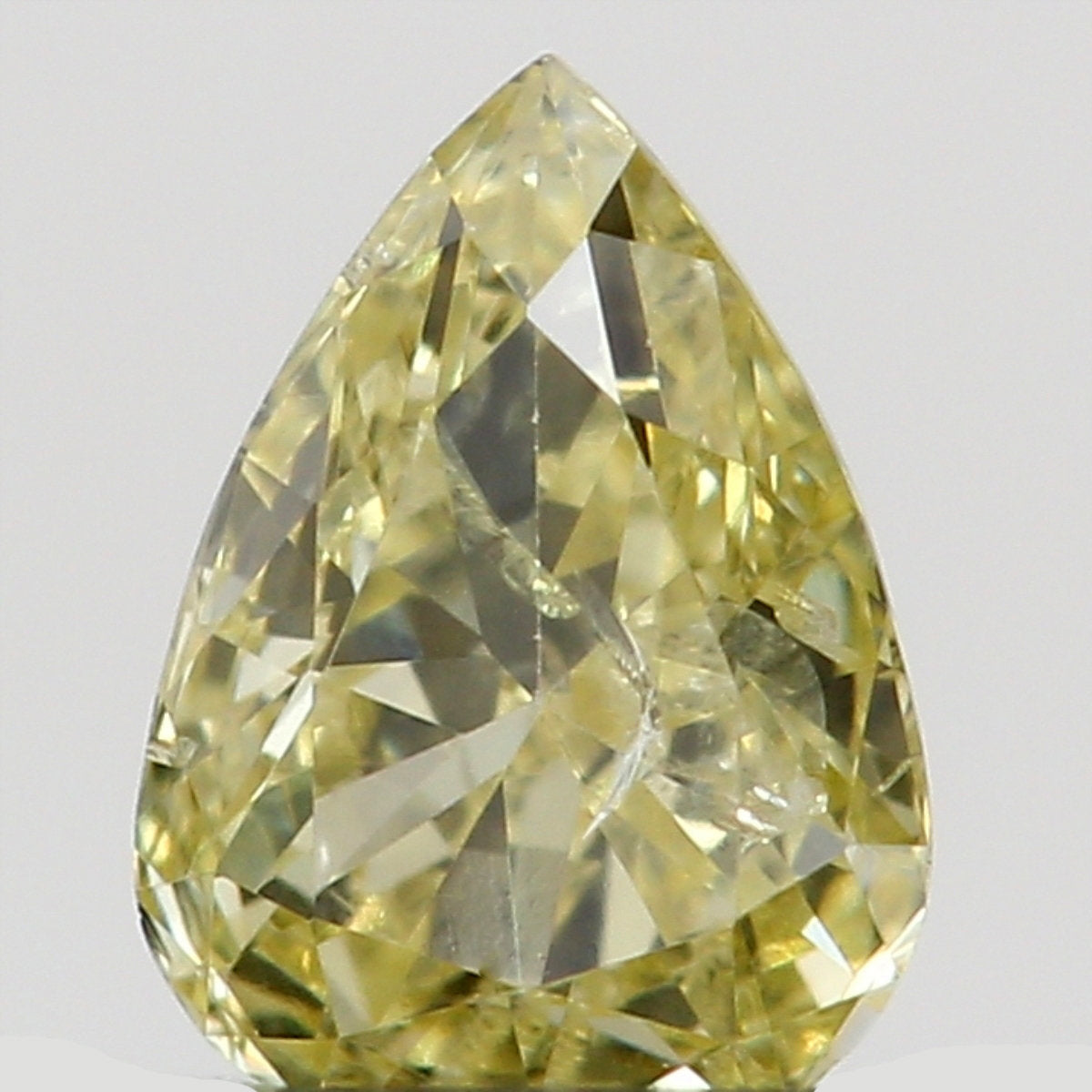 Natural Loose Diamond Pear Yellow Color SI1 Clarity 4.10 MM 0.16 Ct KR1440