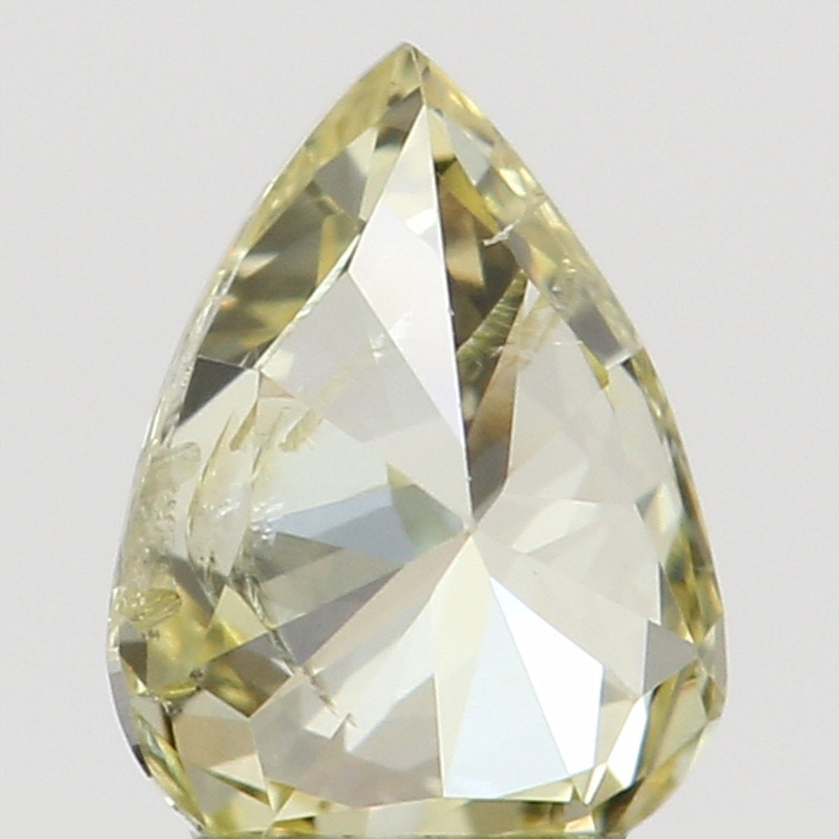 Natural Loose Diamond Pear Yellow Color SI1 Clarity 4.10 MM 0.16 Ct KR1440