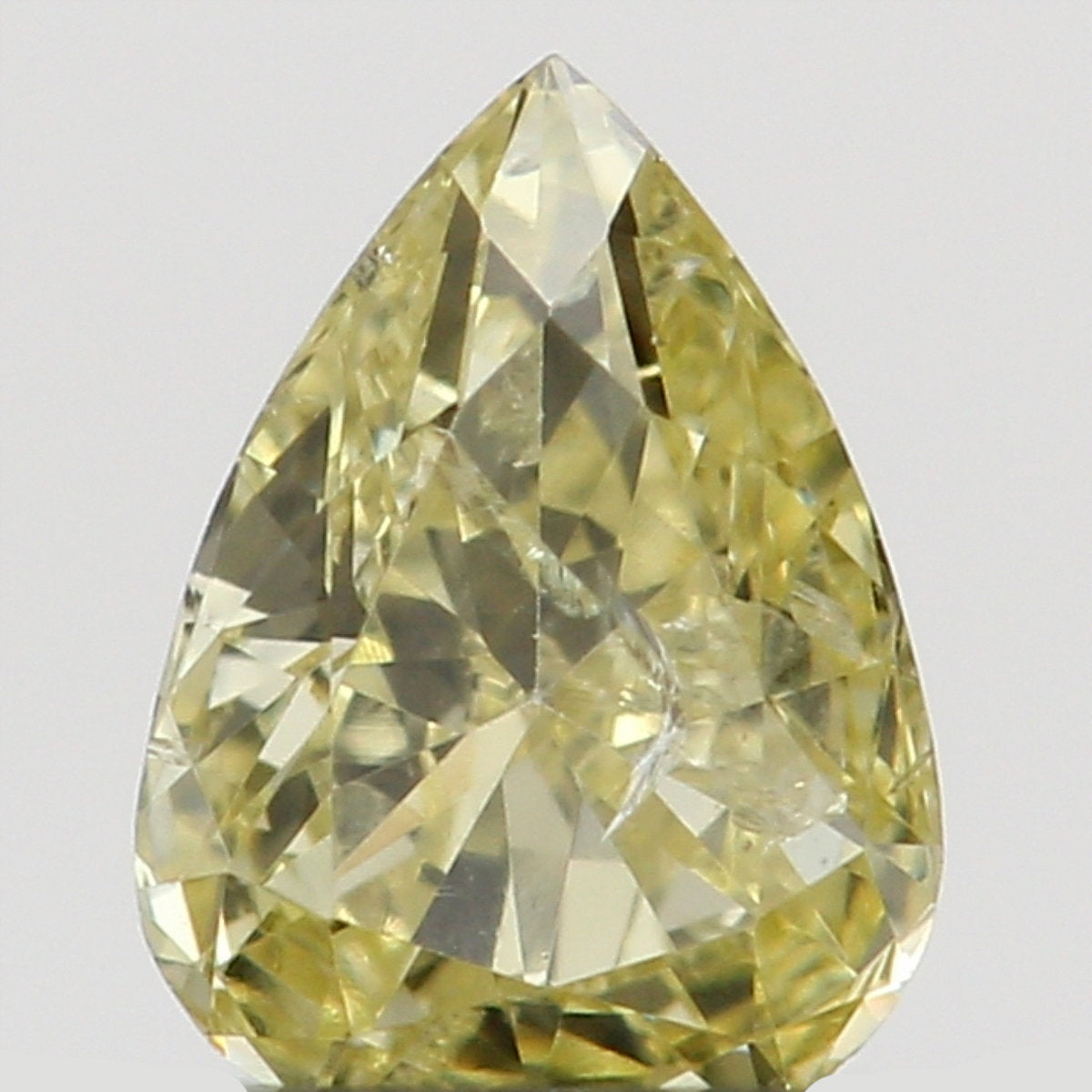 Natural Loose Diamond Pear Yellow Color SI1 Clarity 4.10 MM 0.16 Ct KR1440