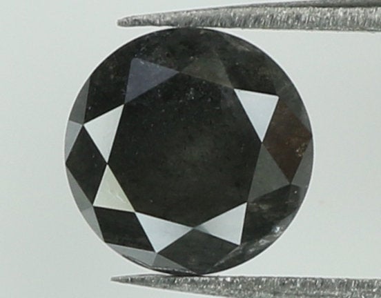 0.62 Ct Natural Loose Round Shape Diamond Black Color Round Cut Diamond 5.10 MM Natural Loose Grey Color Round Brilliant Cut Diamond QK1831
