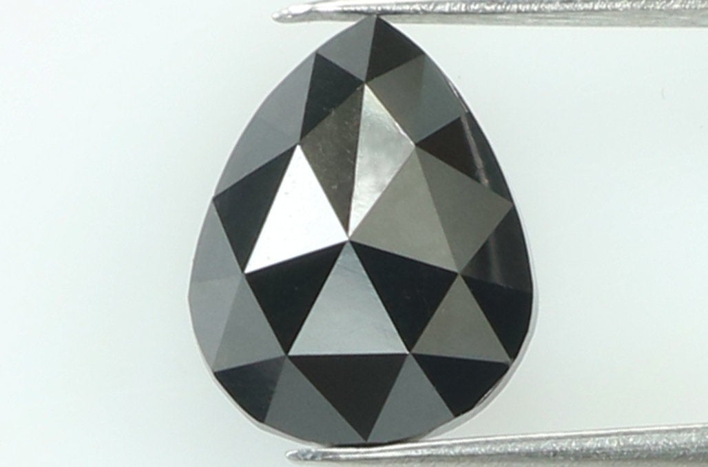 Natural Loose Diamond Pear Black Color I3 Clarity 7.10 MM 0.87 Ct KDL6775