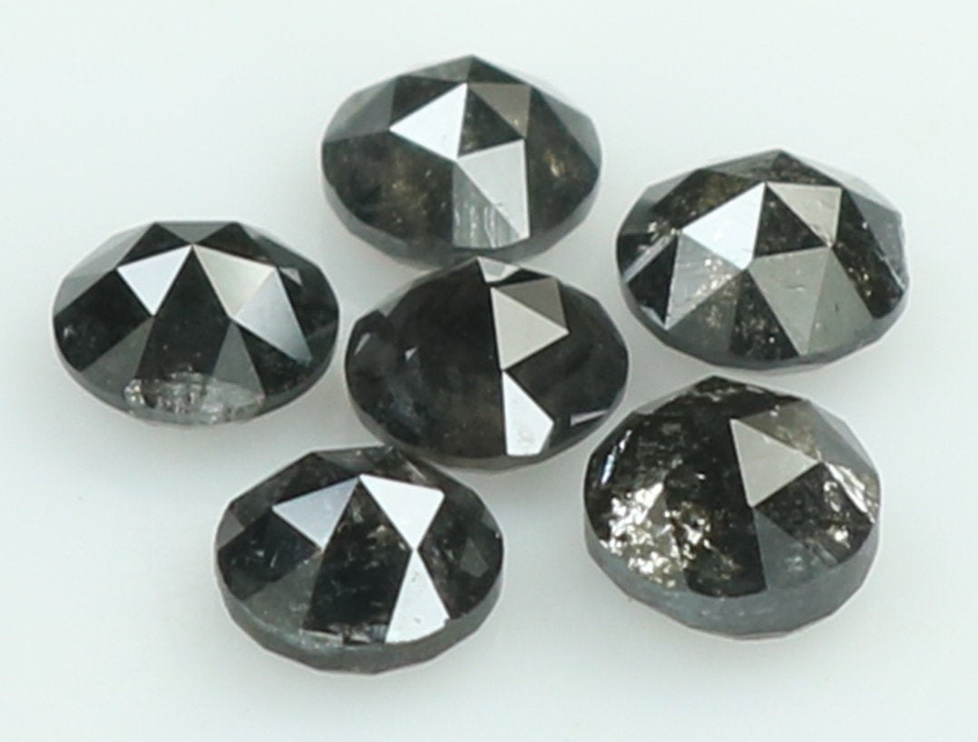 1.11 Ct Natural Loose Round Rose Cut Diamond Salt And Pepper Round Shape Diamond 3.30 MM Natural Black Color Round Rose Cut Diamond QL7746