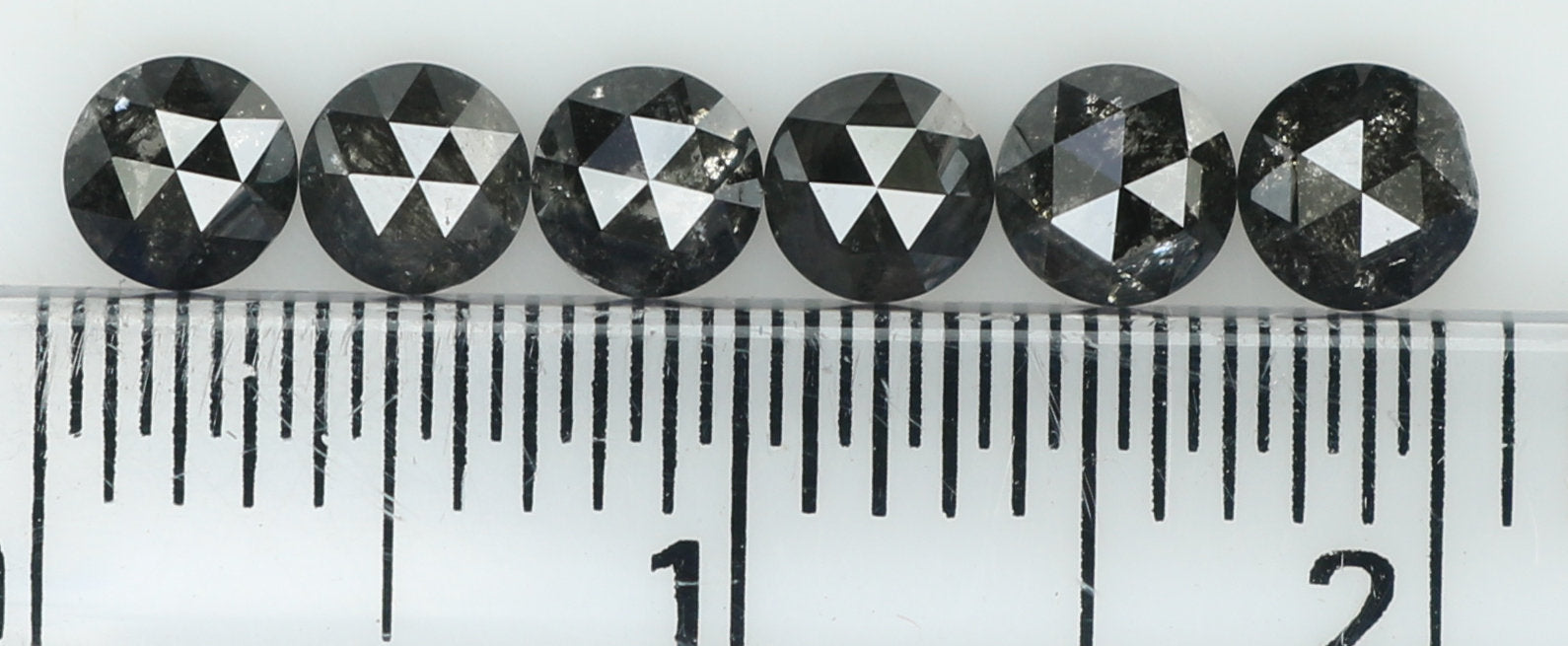 1.11 Ct Natural Loose Round Rose Cut Diamond Salt And Pepper Round Shape Diamond 3.30 MM Natural Black Color Round Rose Cut Diamond QL7746